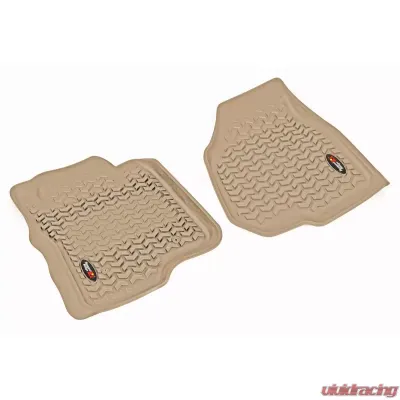 Rugged Ridge All Terrain Floor Liner, Front Pair, Tan; 11-12 Ford F250/350 Ford F-350 2011-2012 - 83902.08
