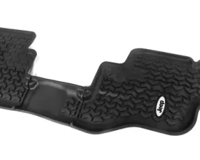 Rugged Ridge All Terrain Floor Liner, Rear, Black, Jeep Logo; 76-95 CJ7/YJ Jeep