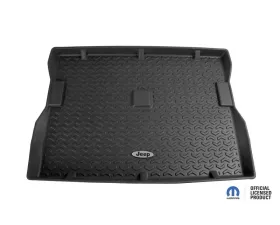 Rugged Ridge All Terrain Cargo Liner, Black, Jeep Logo; 76-95 Jeep CJ7/Wrangler YJ Jeep