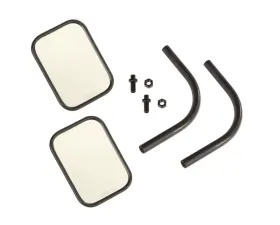 Rugged Ridge Trail Mirror Kit, Rectangular, Pair; 18-20 Wrangler / 2020 Gladiator Jeep