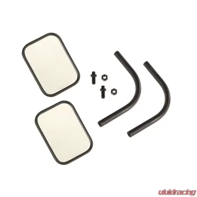 Rugged Ridge Trail Mirror Kit, Rectangular, Pair; 18-20 Wrangler / 2020 Gladiator Jeep - 11025.26
