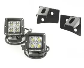 Rugged Ridge Light Kit, Windshield Mounted, Square, Black; 07-18 Wrangler JK Jeep Wrangler 2007-2018