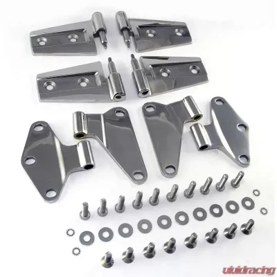 Rugged Ridge Door Hinge Kit, Stainless Steel; Jeep Wrangler JK 2007-2018 - 11111.20