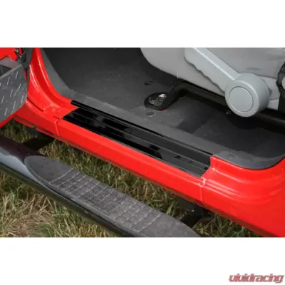 Rugged Ridge Entry Guard Kit, Door Sill, Black; Jeep Wrangler JK 2007-2018 - 11216.10