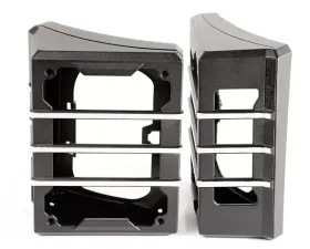 Rugged Ridge Elite Guard Kit, Tail Light, Brushed Black; Jeep Wrangler JK 2007-2018