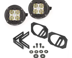 Rugged Ridge Light Kit, Windshield Mounted, Dual Beam, Round; 07-18 Wrangler JK Jeep Wrangler 2007-2018