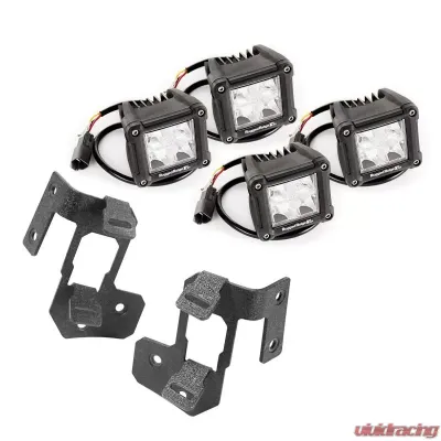 Rugged Ridge Light Kit, A-Pillar Mounted, Dual Beam, Square; 07-18 Wrangler JK Jeep Wrangler 2007-2018 - 11232.19