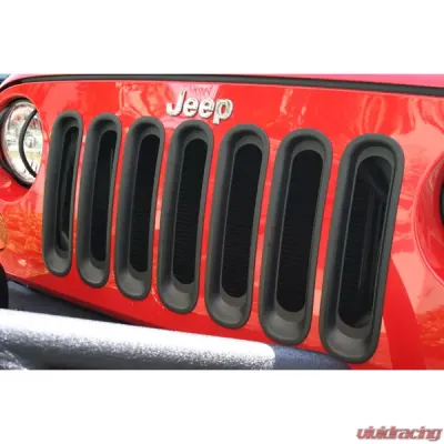 Rugged Ridge Grille Insert Kit, Black; Jeep Wrangler JK 2007-2018 - 11306.30