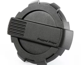 Rugged Ridge Elite Gas Cap Door, Non-Lock, Black; Jeep Wrangler JK 2007-2018