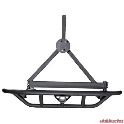 Rugged Ridge RRC Bumper Spare Tire Carrier, Rear, Black; 87-06 Jeep Wrangler YJ/TJ Jeep Wrangler - 11503.60