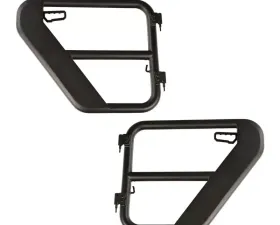 Rugged Ridge Textured Black Rear Fortis Tube Doors Jeep Wrangler | Gladiator 2018+
