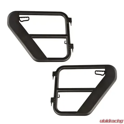 Rugged Ridge Textured Black Rear Fortis Tube Doors Jeep Wrangler | Gladiator 2018+ - 11509.14