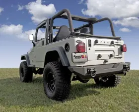 Rugged Ridge XHD Bumper, Rear; 76-06 Jeep CJ/Wrangler YJ/TJ Jeep