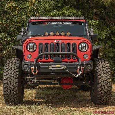 Rugged Ridge Arcus Front Bumper Set with Overrider Jeep Wrangler JK 07-18 - 11549.13