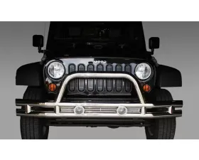 Rugged Ridge Tube Bumper, Front, 3 Inch, Stainless Steel; Jeep Wrangler JK 2007-2018