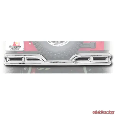 Rugged Ridge Double Tube Bumper, Rear, 3 Inch; Jeep Wrangler JK 2007-2018 - 11573.10