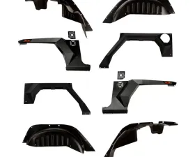 Rugged Ridge XHD Armor Fender Kit, Liner; 07-18 Jeep Wrangler JK, 2 Door Jeep Wrangler 2007-2018