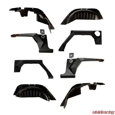 Rugged Ridge XHD Armor Fender Kit, Liner; 07-18 Jeep Wrangler JKU, 4 Door Jeep Wrangler 2007-2018 - 11615.06