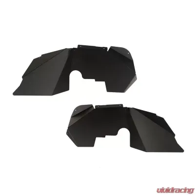 Rugged Ridge Aluminum Inner Fender Liners; Black; Jeep Wrangler JK 2007-2018 - 11615.07