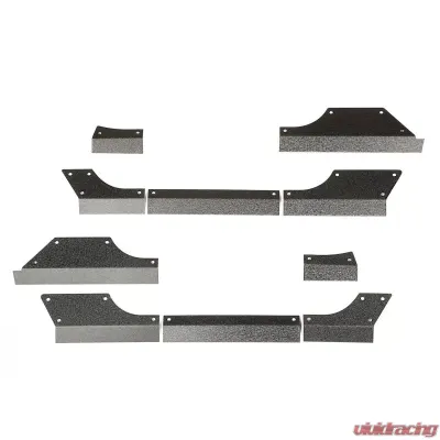 Rugged Ridge Body Armor Cladding, Rocker Panel Guard, Steel; Jeep Wrangler JK 2007-2018 - 11615.11