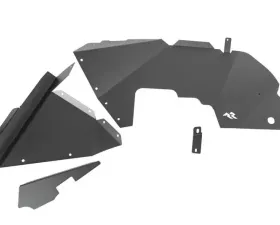 Rugged Ridge Inner Fender Liners, Front, Aluminum, Black; 18-20 Jeep Wrangler JL Jeep Wrangler 2018-2020