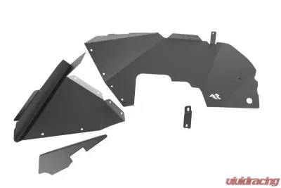 Rugged Ridge Inner Fender Liners, Front, Aluminum, Black; 18-20 Jeep Wrangler JL Jeep Wrangler 2018-2020 - 11615.61