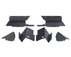 Rugged Ridge Inner Fender Liners, Rear, Aluminum, Blk; 20-21 Jeep Gladiator JT Jeep Gladiator 2020