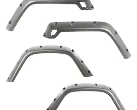 This 4 piece fender flare kit from Rugged Ridge fits 97-06 Jeep Wrangler TJ/LJ. Jeep Wrangler 1997-2006