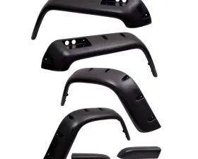 Rugged Ridge All Terrain Fender Flare Kit, 6 inch, 6 Piece; Jeep Wrangler YJ 1987-1995