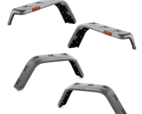Rugged Ridge Hurricane Fender Flare Kit, Textured Black; Jeep Wrangler TJ 1997-2006