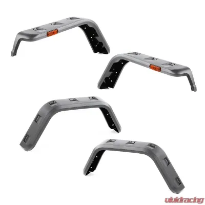 Rugged Ridge Hurricane Fender Flare Kit, Textured Black; Jeep Wrangler TJ 1997-2006 - 11640.30