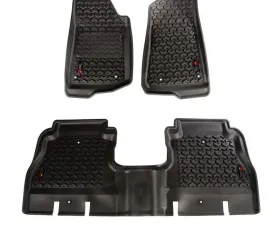 Rugged Ridge Floor Liner, Front/Rear; Black, 2018-2020 Jeep Wrangler JL 4 Dr Jeep Wrangler 2018-2020