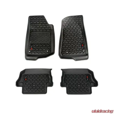 Rugged Ridge All Terrain Floor Liner Kit, Front/Rear, Black, 18-20 Jeep Wrangler JL, 2 Dr Jeep Wrangler 2018-2020 - 12987.43