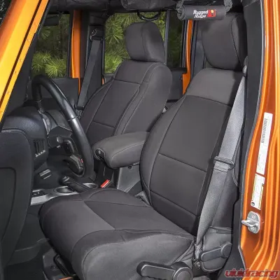 Rugged Ridge Seat Cover Kit, Black; 07-10 Jeep Wrangler JK, 2 Door Jeep Wrangler 2007-2010 - 13294.01