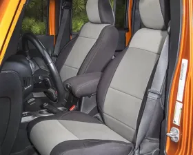 Rugged Ridge Seat Cover Kit, Black/Gray; 11-18 Jeep Wrangler Unlimited JKU, 4 Door Jeep Wrangler 2011-2018