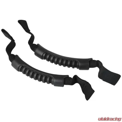 Rugged Ridge Grab Handle Kit, Front, Headrest Mounted, Blk; 07-21 Wrangler / 20-21 Gladiator Jeep - 13305.10
