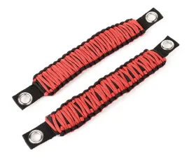 Rugged Ridge Grab Handle, Paracord, A-Pillar Mounted, Red; 07-18 Wrangler JK/JKU Jeep Wrangler 2007-2018