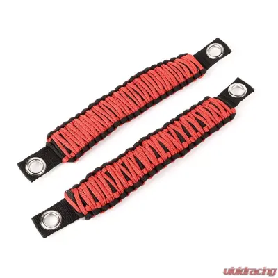 Rugged Ridge Grab Handle, Paracord, A-Pillar Mounted, Red; 07-18 Wrangler JK/JKU Jeep Wrangler 2007-2018 - 13305.80