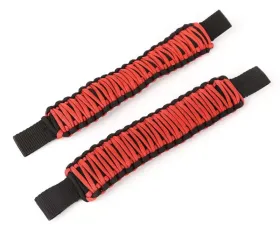 Rugged Ridge Grab Handle, Paracord, Seat Mounted, Red; 07-20 Jeep Wrangler / 2020 Gladiator Jeep