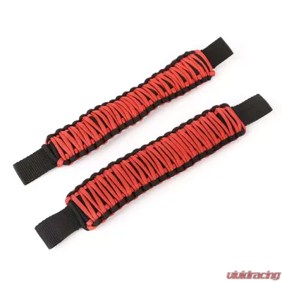 Rugged Ridge Grab Handle, Paracord, Seat Mounted, Red; 07-20 Jeep Wrangler / 2020 Gladiator Jeep - 13305.81