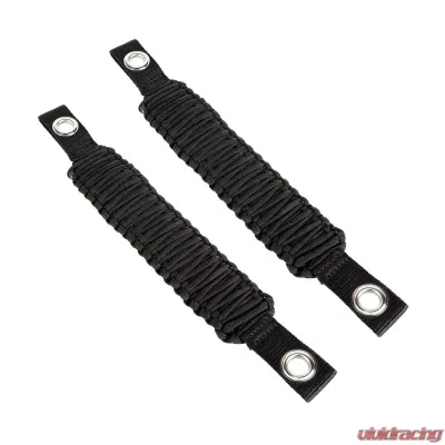 Rugged Ridge Grab Handle, Paracord, A-Pillar/Seat Mounted, Black; 07-18 Wrangler JK Jeep Wrangler 2007-2018 - 13305.82