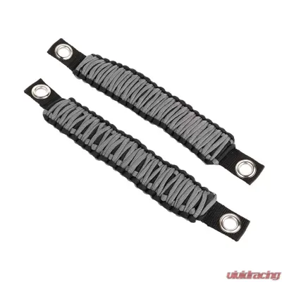 Rugged Ridge Grab Handle, Paracord, A-Pillar/Seat Mounted, Gray; 07-18 Wrangler JK Jeep Wrangler 2007-2018 - 13305.83