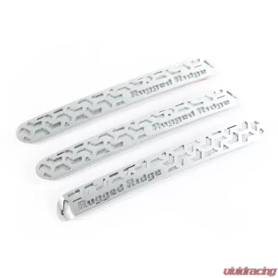 Rugged Ridge Elite Door Handle Inserts, Brushed Tread, 2-D; 07-18 JK Jeep Wrangler 2007-2018 - 13311.50