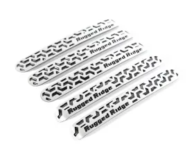 Rugged Ridge Elite Door Handle Inserts, Contrast Tread; 07-18 Wrangler Unlimited Jeep Wrangler 2007-2018