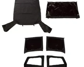 Rugged Ridge Montana Soft Top, Door Skins, Black Diamond, Tinted; 88-95 Wrangler YJ Jeep Wrangler 1988-1995