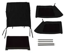 Rugged Ridge Montana Soft Top, Bowless, Black Diamond; 07-18 Wrangler JK, 2 Door Jeep Wrangler 2007-2018