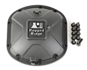 Rugged Ridge Boulder Aluminum Differential Cover Black for Dana 30 Jeep