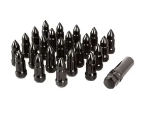 Rugged Ridge Wheel Lug Nut, 23 Piece, 1/2x20, Bullet Style, Black