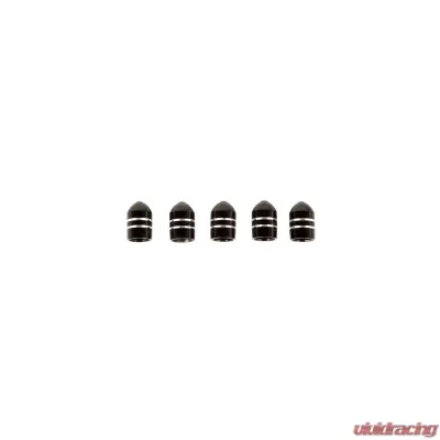 Rugged Ridge Tire Valve Stem Cap, 5 Piece, Aluminum, Black - 16715.26