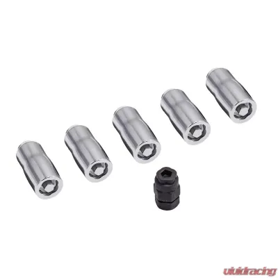 Rugged Ridge Wheel Lock Nut Set, 5 Nuts With Key, Chrome, M14-1.5 - 16715.31